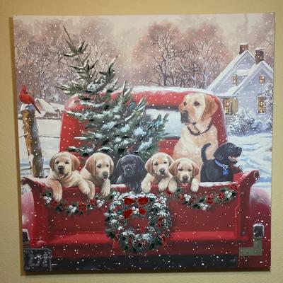 Christmas Labrador Print (35”x34”)