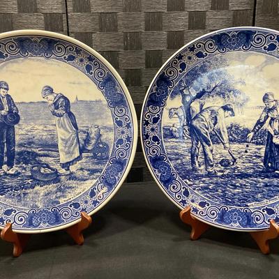 Delfts Blauw, Made In Holland - Large Collectors Plates