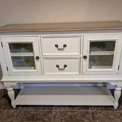 Liberty Furniture Industries White Rustic Storage Cabinet (41"x58"x18")