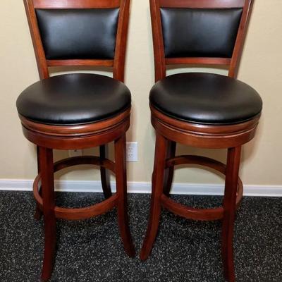 2 Fujian Kingwell Furniture Co. Rotating Barstools (43"x19"x17") 