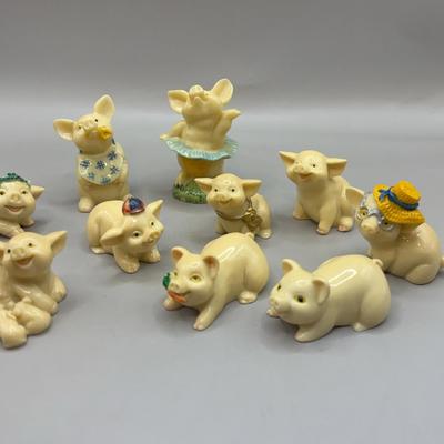 Collection of Miniature Resin Pigs