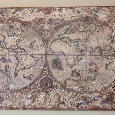 Map Of World Canvas 