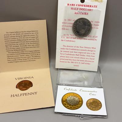 Confederate and Virginia Reproduction Coins 