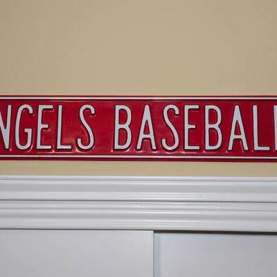 Los Angeles Angels Tin Sign (35"x6")