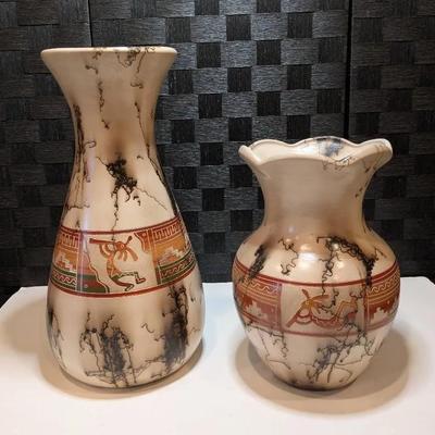 Large Navajo Horsehair Pottery (Signed Navajo) 