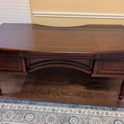 Solid Wood 2-Sided Executive Desk 