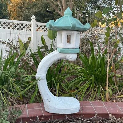 Solid Concrete 3 Piece Pagoda Lantern 