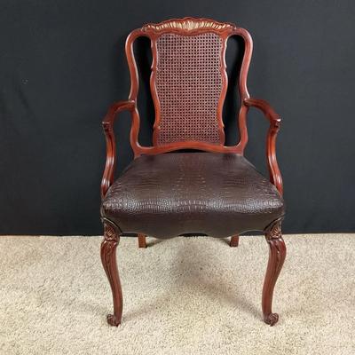 French Style Cane Back Arm Chair 1