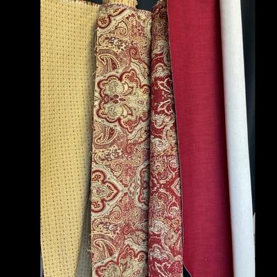 Tapestry Fabric Rolls Gold/Burgandy 