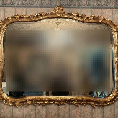Large Ornate Gold Resin Mirror
