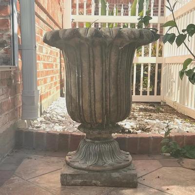 Solid Concrete Garden Urn Planter I