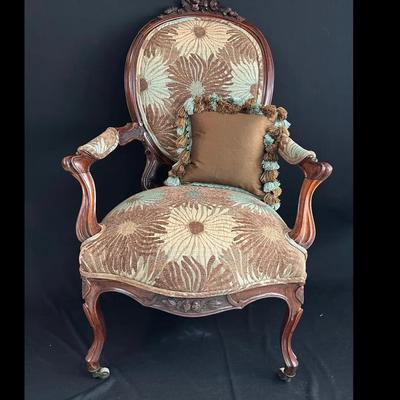 Victorian Style Parlor Arm Chair