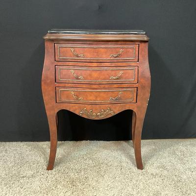French Style Granite Top Night Stand