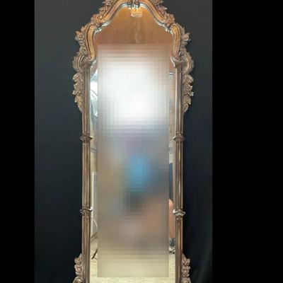 Large Bronze Tone Vintage Mirror