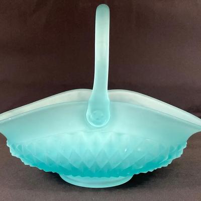 Indiana Glass Diamond Point Basket 