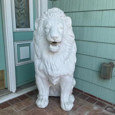 VERY HEAVY Large Outdoor Concrete Lion Statue II