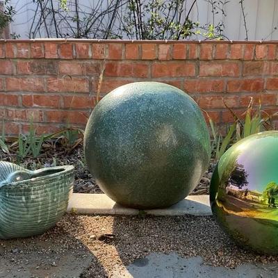 Garden Orbs And Planter