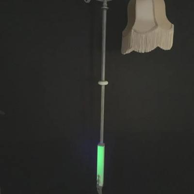 Cast Metal  And Uranium Floor Lamp