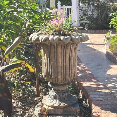 Solid Concrete Garden Urn Planter
