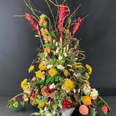 Artificial Floral & Fruit Arrangement