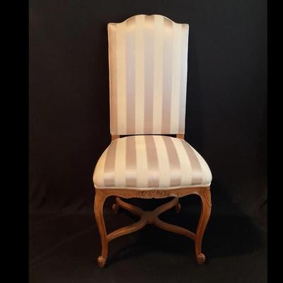 High-Back Cream Dining Chair
