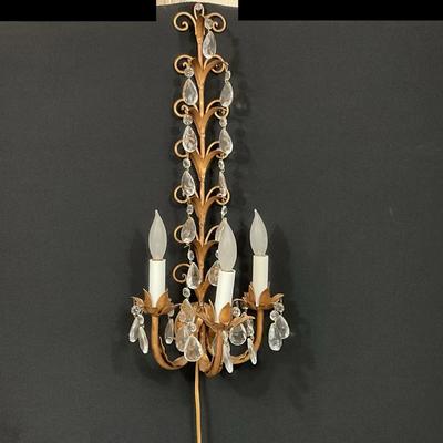 Vintage Gilt Italian Sconces Electric