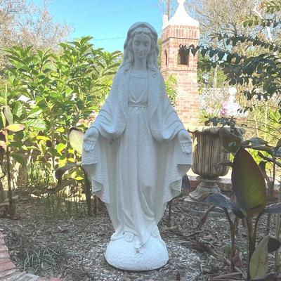 Solid Concrete Statue Of Mary 