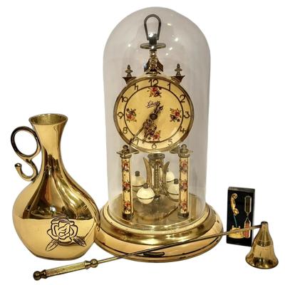 Vintage Schatz Clock & Brass Decor