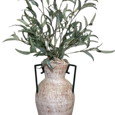 Textured Pottery Floor Vase