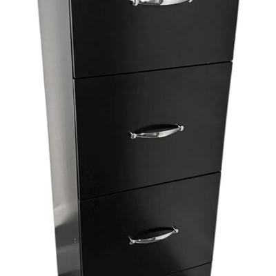 Black 4-Drawer File Cabinet