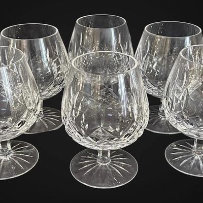 Waterford Crystal Lismore Brandy Snifter Glasses (6)