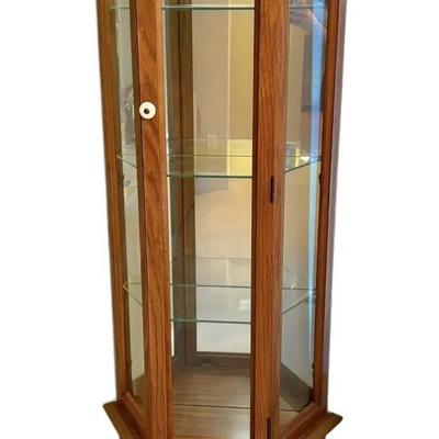 Oak & Glass Curio Cabinet
