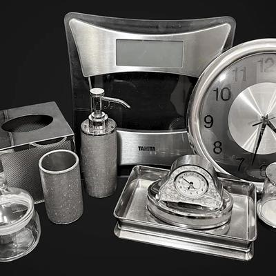 Silver-Toned Bathroom Accessories