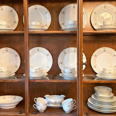 Antique M&Z Austria Pink Floral China Set