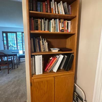 Bookshelf and variety of books