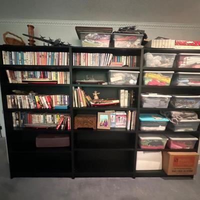 Book collection & sewing supplies