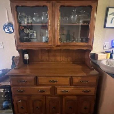 side buffet with hutch