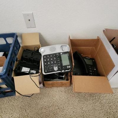 Phones! Landline Phones, 5 Boxes, Some Cordless, AT&T, Panasonic, & More