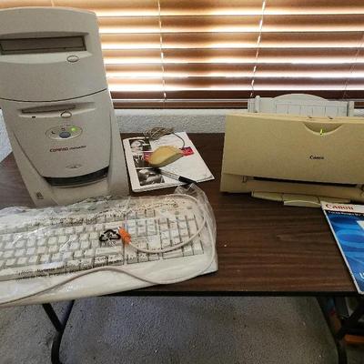 Vintage! Compaq Presidio PC In Original Packaging & Canon Bubble Jet Printer