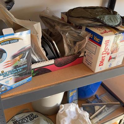 Car Auto Station -  Dirt Devil Hand Vac, Jumper Cables, Auto Cool Car Fan, Air Compressor, Buckets