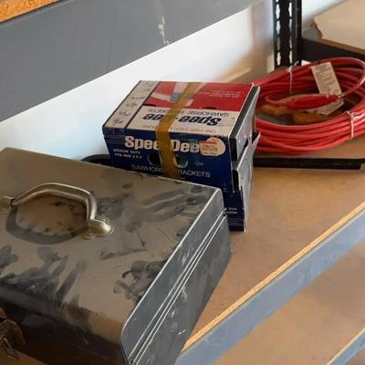 New & Like New Tools! Tool Box, Drill, Saw, Extension Cord & Sawhorse Brackets