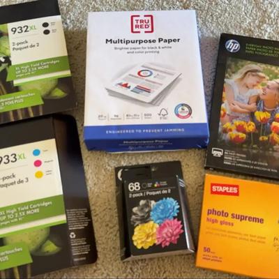 Printer Supplies - HP Inkjet Cartridges, Ream of Copy Paper, Photo Paper