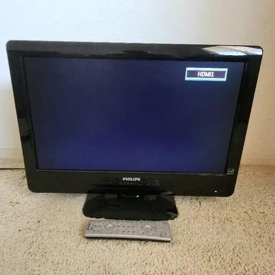 Phillips 21" TV Television Monitor With Remote & Stand