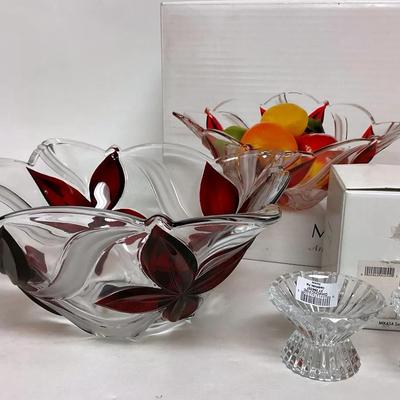 “Mikasa” Bowl & Candle Holders. #2