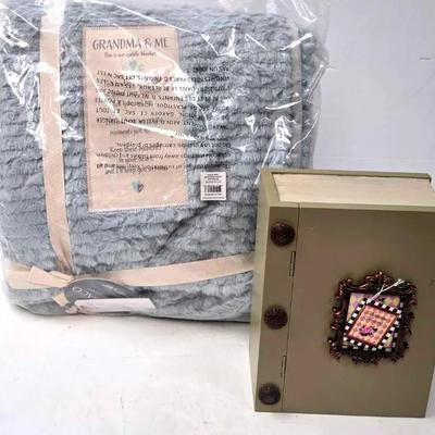 "Demdaco" Blanket & "Timeless Accents" Keepsake Box