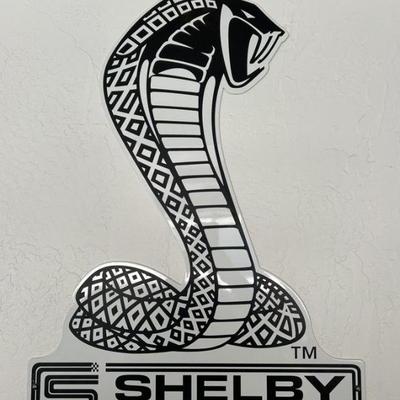 Shelby Cobra metal logo sign automotive racing garage wall décor