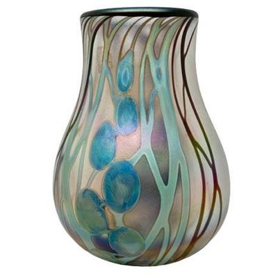 Sale Photo Thumbnail #45: Lot 044   
Del Matto 1990 Aurene Style Art Glass Vase