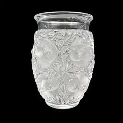Sale Photo Thumbnail #40: Lot 039  
Lalique Bagatelle Vase, Signed and Dated 1962