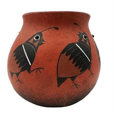 Sale Photo Thumbnail #37: Lot 036  
Robert Rivera Signed Gourd Art Pot