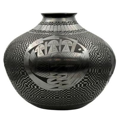 Sale Photo Thumbnail #27: Lot 026  
Lucie Tete Signed Ortiz Pottery Vessel